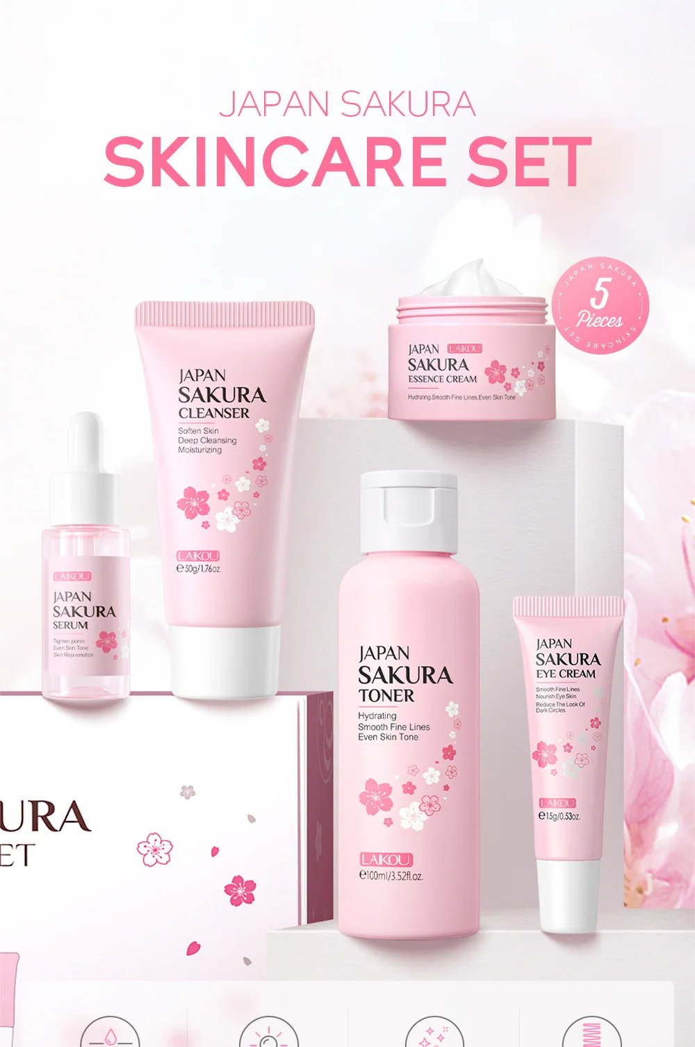 Conjunto de Cuidados com a Pel - Korean Skincare Routine avaliação e preço