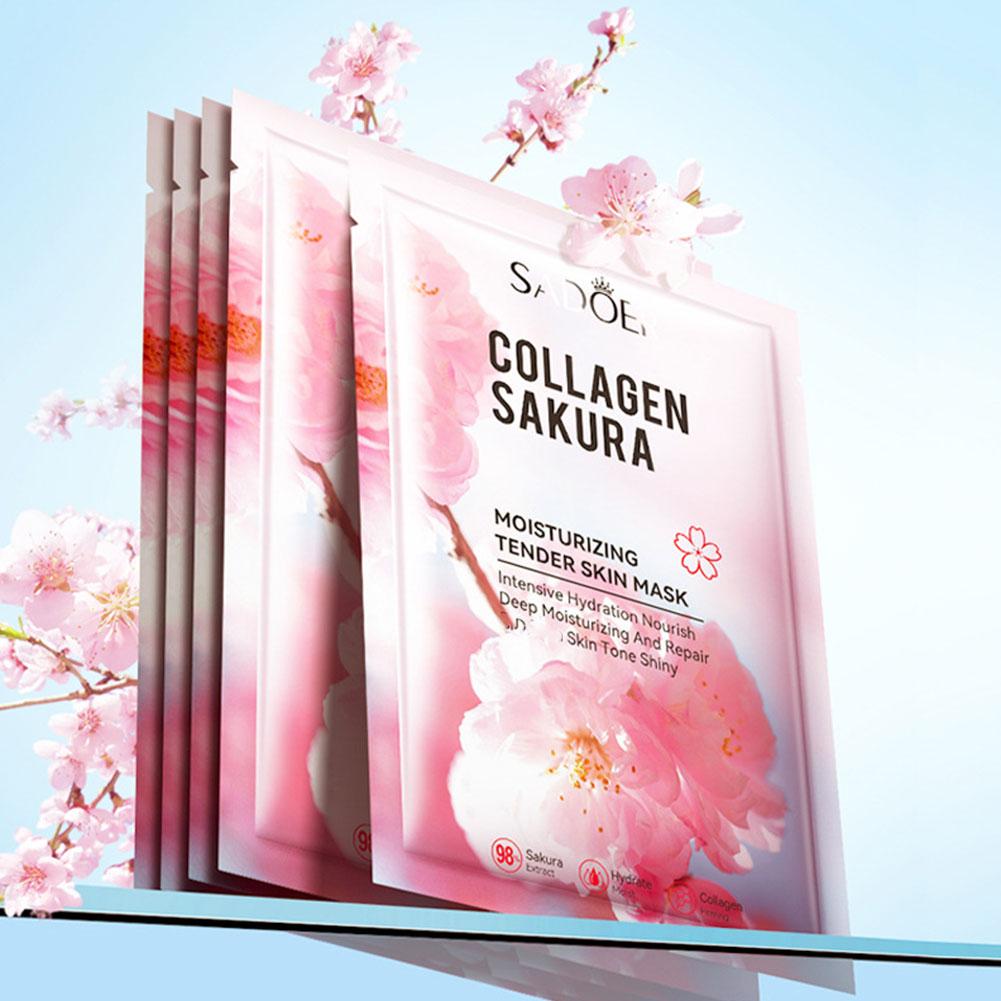 5 pçs colágeno sakura máscara  - Sheet Mask Collagen avaliação e preço