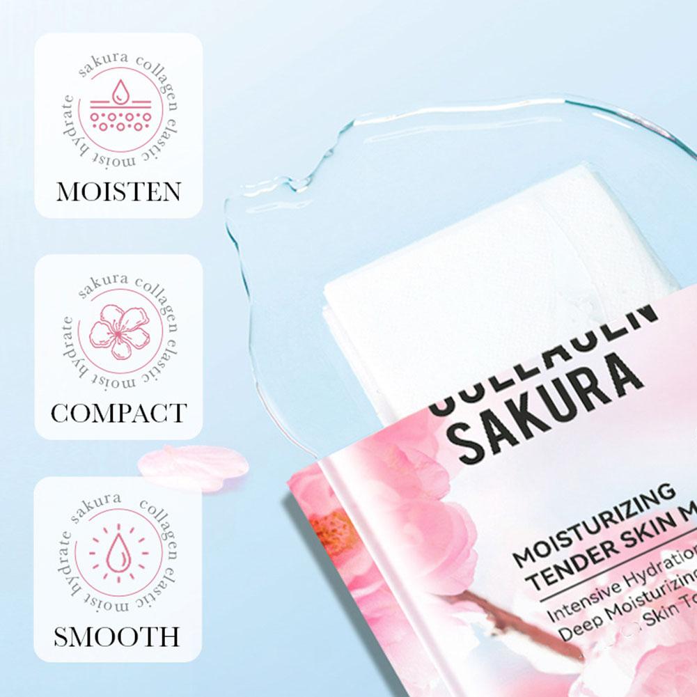 5 pçs colágeno sakura máscara  - Sheet Mask Collagen avaliação e preço